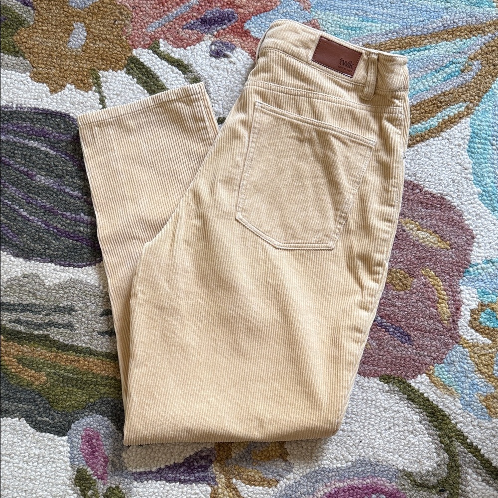 Twik Corduroy Pants in butter yellow